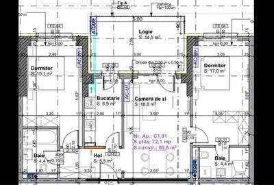 Apartament cu 3 camere semidecomandat în Titan - 2