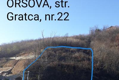 Teren intravilan, 920 mp, fs 26 m, în Orșova, pe malul Dunării, comision 0%