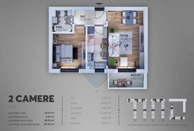 Apartament cu 2 camere decomandat în Giulești - 3
