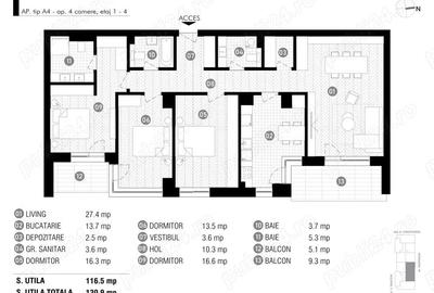 Apartament cu 4 camere decomandat în Aviației