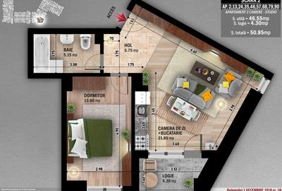 Neofort 50 Metrou Costin Georgian Incalzire in Pardoseala Apartament investitie - 19