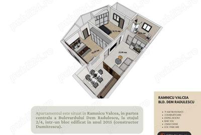 Apartament |3 camere|Dem Radulescu|71 mp| Loc Parcare | Etaj 2 4 - 2