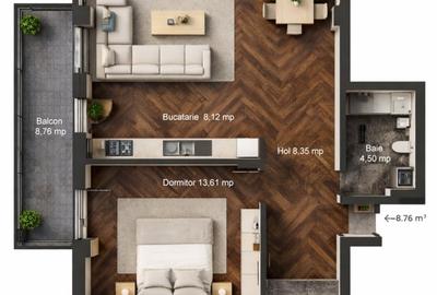 Apartament cu 2 camere decomandat în Faleza Nord - 2