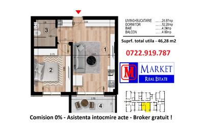 Apartament 2 camere (tip studio) - Metrou Berceni (1,1 km) - 6