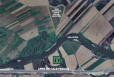 Teren extravilan de 5,99 ha la 200 m de Mure?, ideal pentru balastiera in Ususau - 5