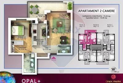 Apartament  de vanzare 2 camere 2 bai - 8