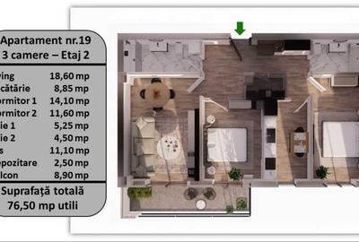 Apartment for sale, 3 Rooms, Brasov, Tractorul - 1