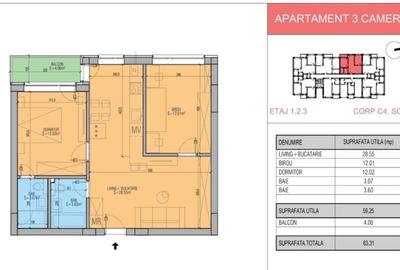 Apartament cu 3 camere, Mutare Rapida, Central - 3
