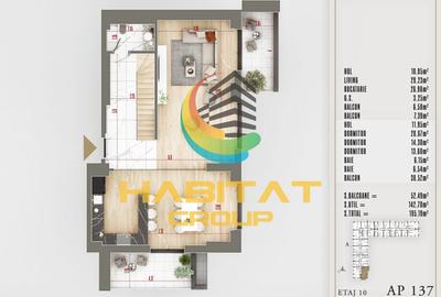 Pallady 4 camere duplex premium suprafata generoasa 195 mp - 2