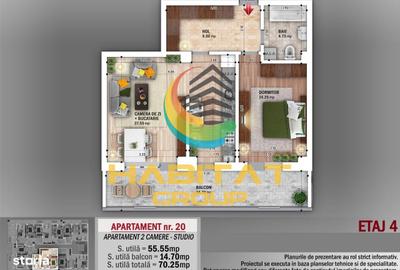 Apartament cu 2 camere în Sălăjan - 18