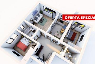 Apartament cu 3 camere decomandat, mobilat în Sânpetru - 1