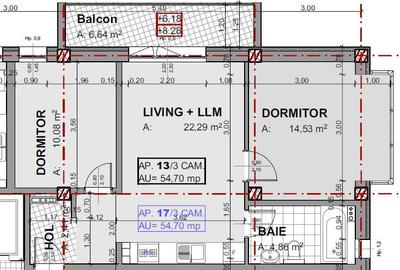 Apartament cu 3 camere circular în Florești - 2