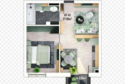 Apartament cu 2 camere semidecomandat în Apahida - 4