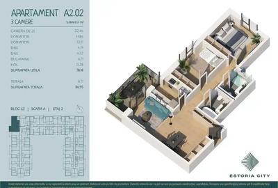 Apartament 3 Camere Decomandat Estoria City Metrou Nicolae Teclu Apartament 3 Camere Decomandat Estoria City Metrou Nicolae Teclu - 15