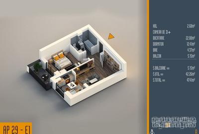 Oferta Lansare 2 camere tip studio proiect nou Pallady - 2