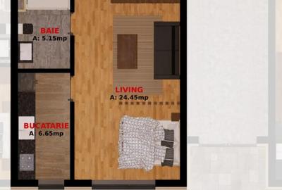 Apartament cu 2 camere decomandat în Dobroești