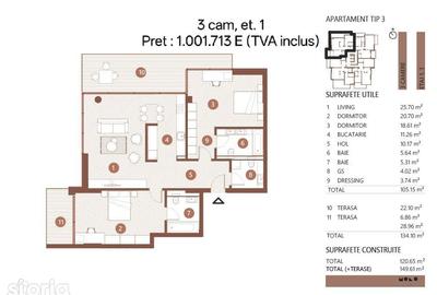 Apartament cu 3 camere în Floreasca - 10