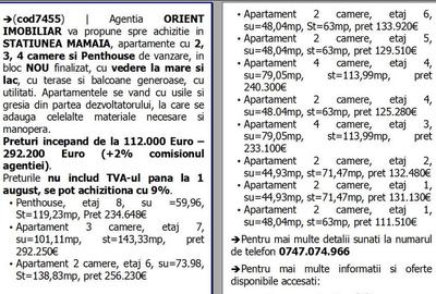 Statiunea Mamaia, apartamente 2 camere bloc NOU, vedere la mare si lac - 10