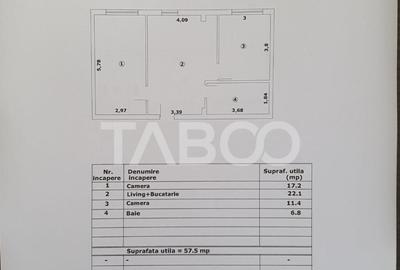 Apartament 3 camere 57 mp utili constructie noua 2025