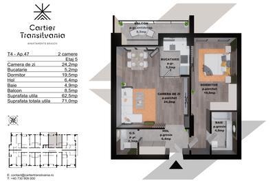TRANSILVANIA RESIDENCE- CARTIER TRANSILVANIA, APARTAMENT 2 CAMERE - 13