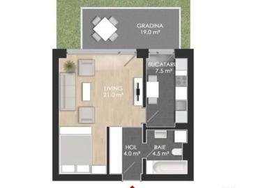 Garsonieră decomandată în Nord - 10