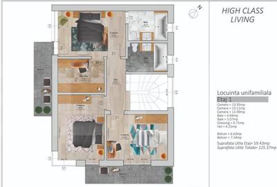 Casa individuala, 125 mp utili, 700 mp teren, comuna Apahida - 13