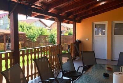 Casa individuala pe parter - mobilata - toate utilitatile - asfalt - teren 450 m - 4