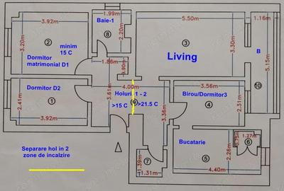 Apartament cu 4 camere decomandat în Central - 2