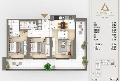 Apartament 3 Camere în Ansamblu Rezidențial Nou | Finisaje de Lux | Comision 0% Apartament 3 Camere în Ansamblu Rezidențial Nou | Finisaje de Lux | Comision 0% - 2