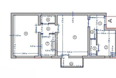 Apartament cu 2 camere în Central