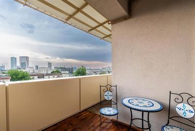 Penthouse cu 4 camere semidecomandat, mobilat în Aviației - 21