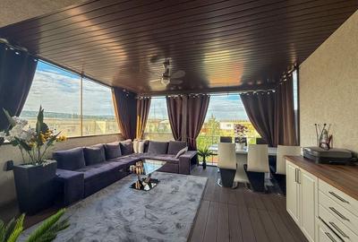 Penthouse cu 3 camere semidecomandat, mobilat în Mărăști