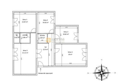 Apartament cu 4 camere semidecomandat în Păcurari
