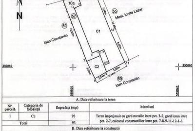 Teren Construcții intravilan de 93 mp, în Tei - 3