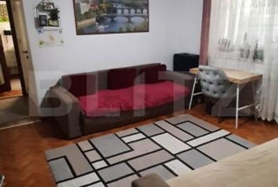 Apartament 2 camere, central, parter - mobilat si utilat - cu balcon generos!