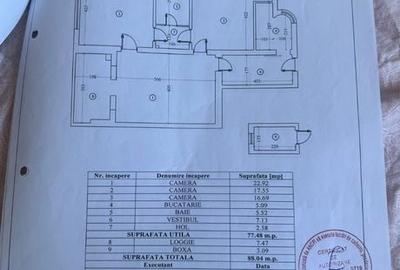 Apartament cu 3 camere decomandat în Ultracentral