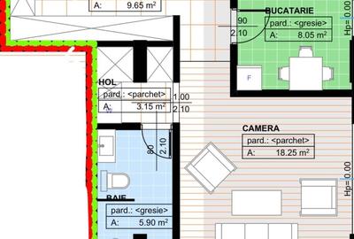Garsoniera decomandata, 45mp, cartier 1 Mai, zona Parc Nicolae Romanescu - 1