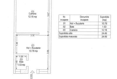 Apartament cu 1 Cameră–Mobilat–Bulevardul Cetății-Comision %-49500 Euro - 8