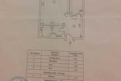 Petre Ispirescu | Garsoniera | decomandat | 39 mp | B11897 - 5