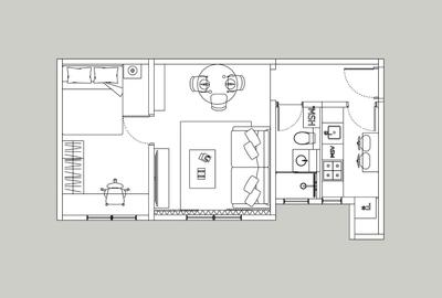 Apartament cu 2 camere semidecomandat în Central - 4