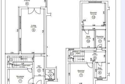 Duplex cu 3 camere si 3 bai la cheie - Mosnita - 3