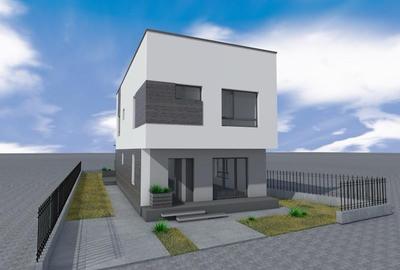 Casa individuala P+1E ~ 4 camere 3 bai + dressing ~ teren 1490mp - 1