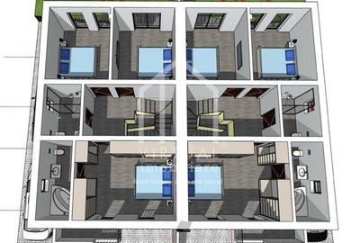 Duplex cu 4 camere cu Canalizare în Hipodrom 4 - 5