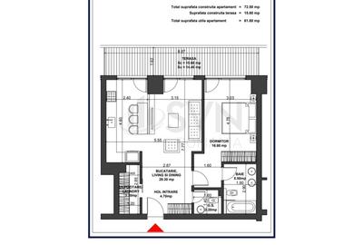 REA1026257 Apartament 2 camere terasa 16 mp Aviatiei - 2