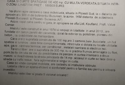 Casă individuală cu 3 camere cu Teren 300 Mp în B-dul București - 2