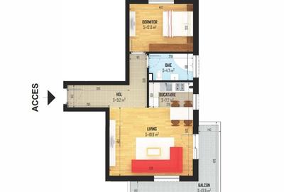 Apartament cu 2 camere decomandat în Central