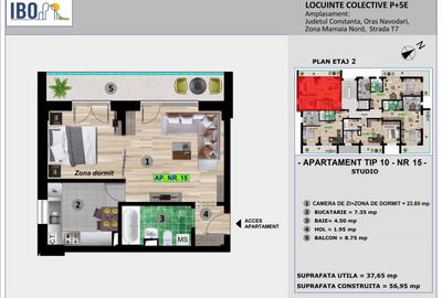 Apartament cu 2 camere decomandat în Nord - 5