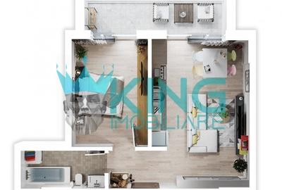 Apartament cu 2 camere decomandat, mobilat în Sud-Vest