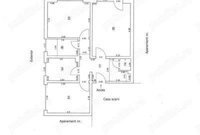 Apartament cu 3 camere decomandat în Onești - 1