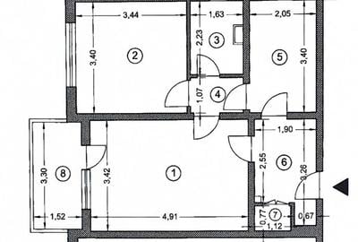 Apartament cu 2 camere circular în Cantacuzino - 1